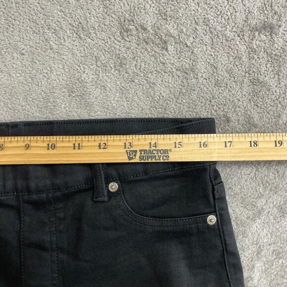 32 Degrees Women's Size M Black Mid-Rise Straight Leg Stretch Jean Pull on N0159 - Picture 8 of 13